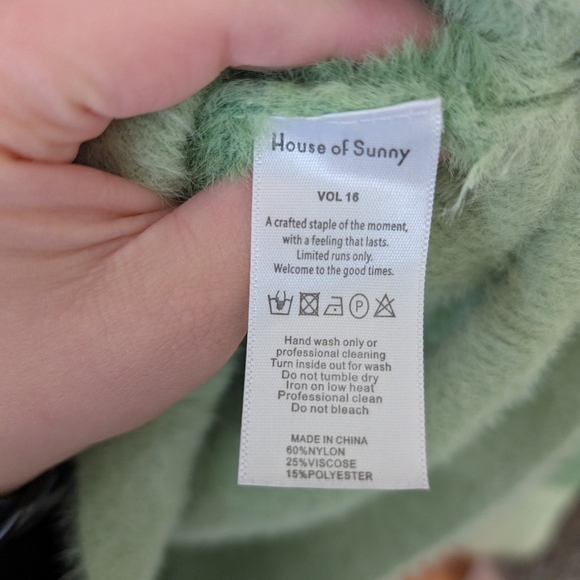 House Of Sunny Green‎ Suburban Knit Detachable Sleeve Convertible Sweater Size 8 - Picture 6 of 10